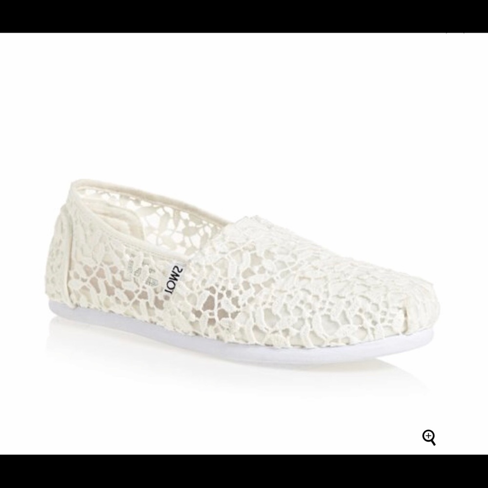 Toms Classic White Lace Leaves